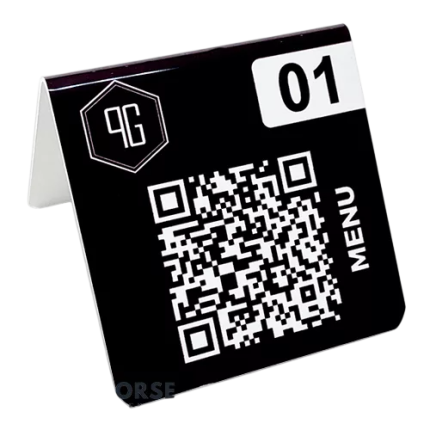 siyah qr menu etiket