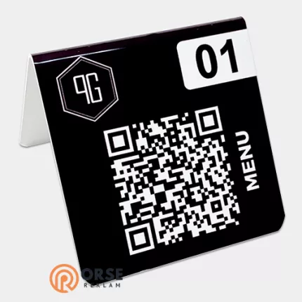 siyah qr menu etiket
