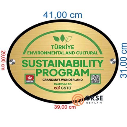 sürdürülebilir turizm tabelası yeni tasarım