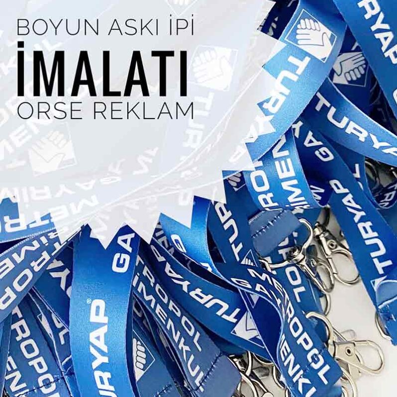 boyun askı ipi baskılı