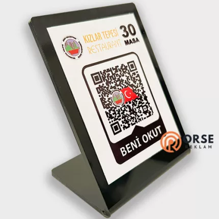 Qr Menu Pleksi Masa Üstü L Model