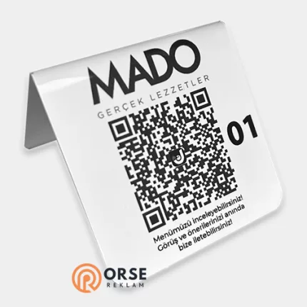 qr menü beyaz renk