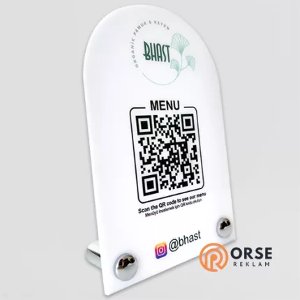 qr menu standı vidalı model 1