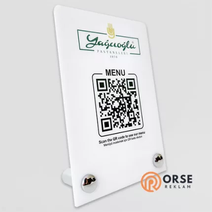 qr menu standı vidalı model 2