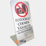 fotoğraf çekmek yasaktır vitrin yazısı etiketi