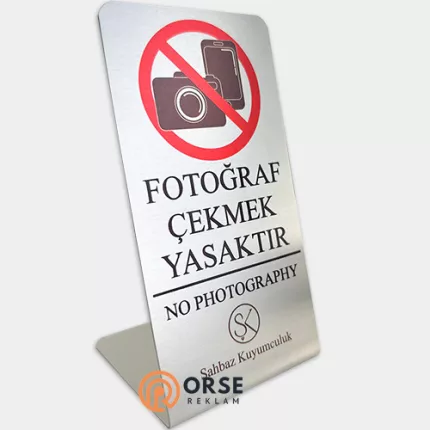 fotoğraf çekmek yasaktır vitrin yazısı etiketi
