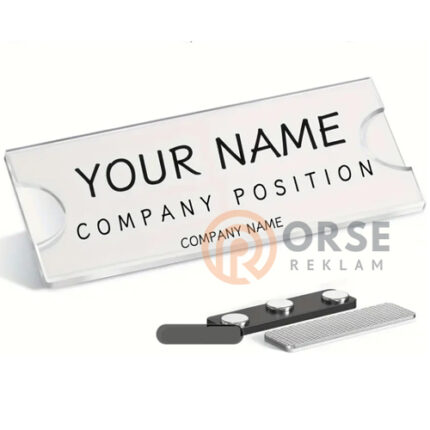 pleksi isimlik yaka kartı