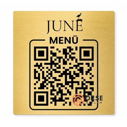 qr kod masa etiketi gold